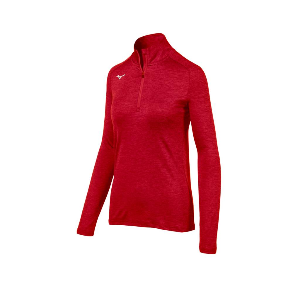 Pullover Mizuno Alpha ½ Zip Mujer Rojas Ofertas DTRZ-60514